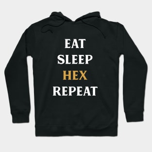 Eat Sleep Hex Repeat Tabletop RPG Addict Hoodie